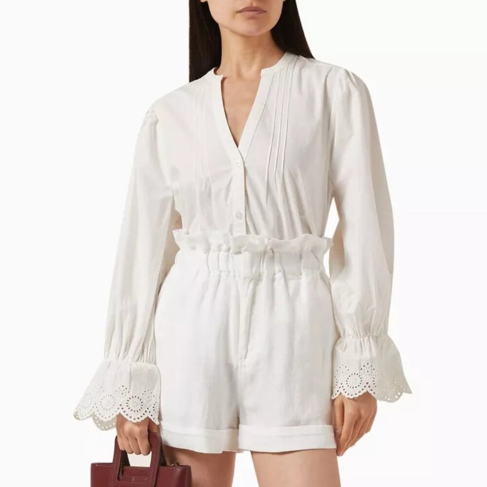Posse Cassidy Shirt in Antique White Size Medium